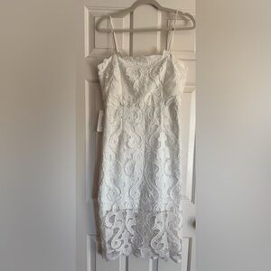 NWT Bardot Lina Lined White Lace Dress-Size 8/Medium